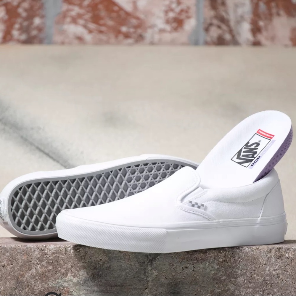 WHITE SLIP ON VANS